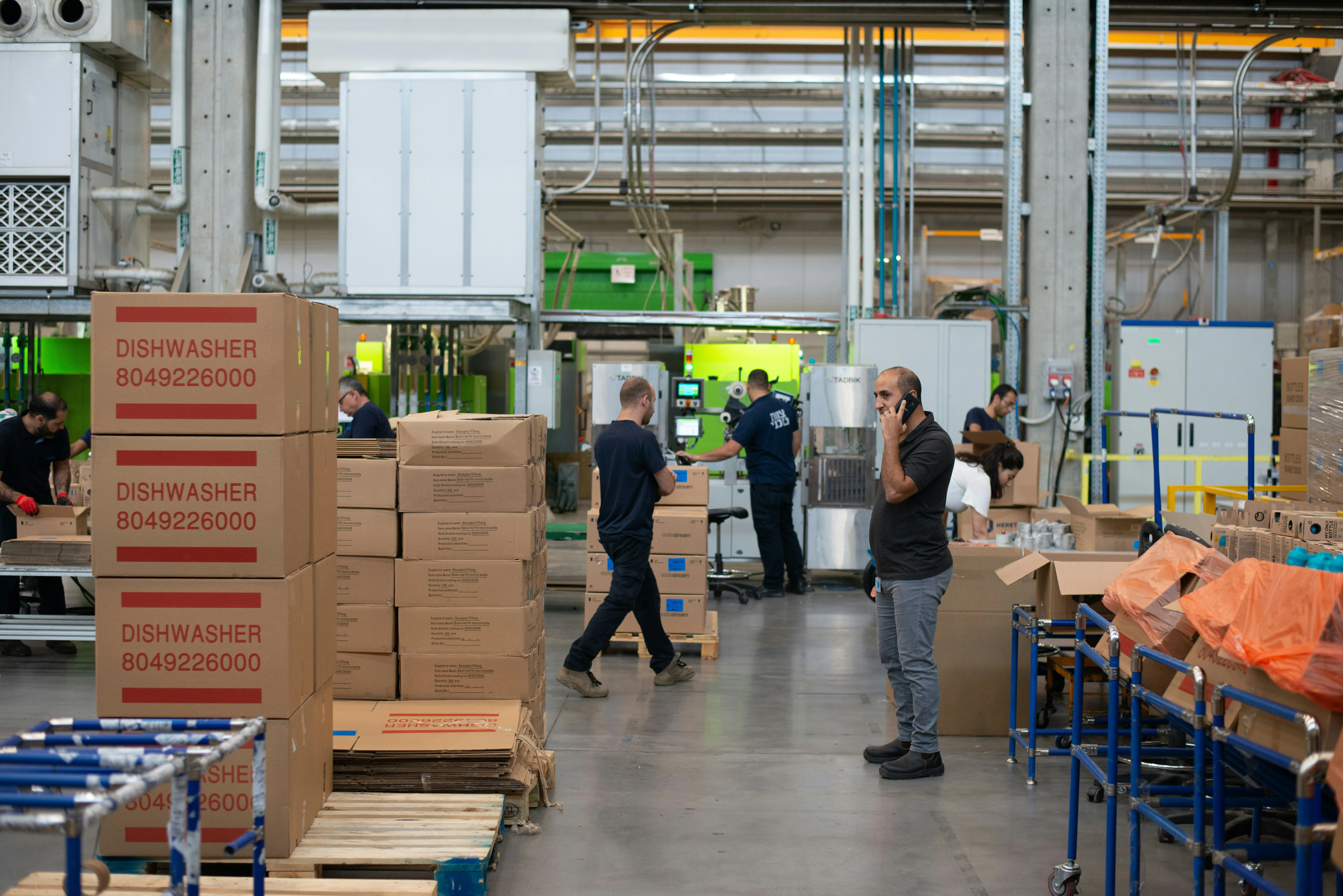 Manufacturing floor with workers